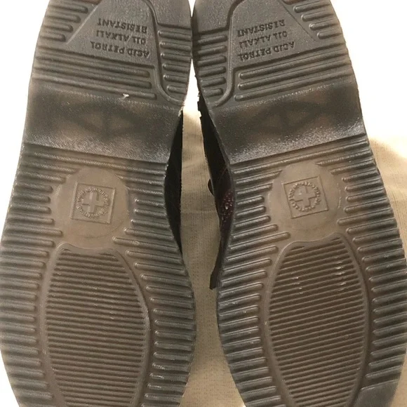 Dr. Martens Burgundy/Cherry Tina Fringe Ankle Boots - Picture 9 of 9